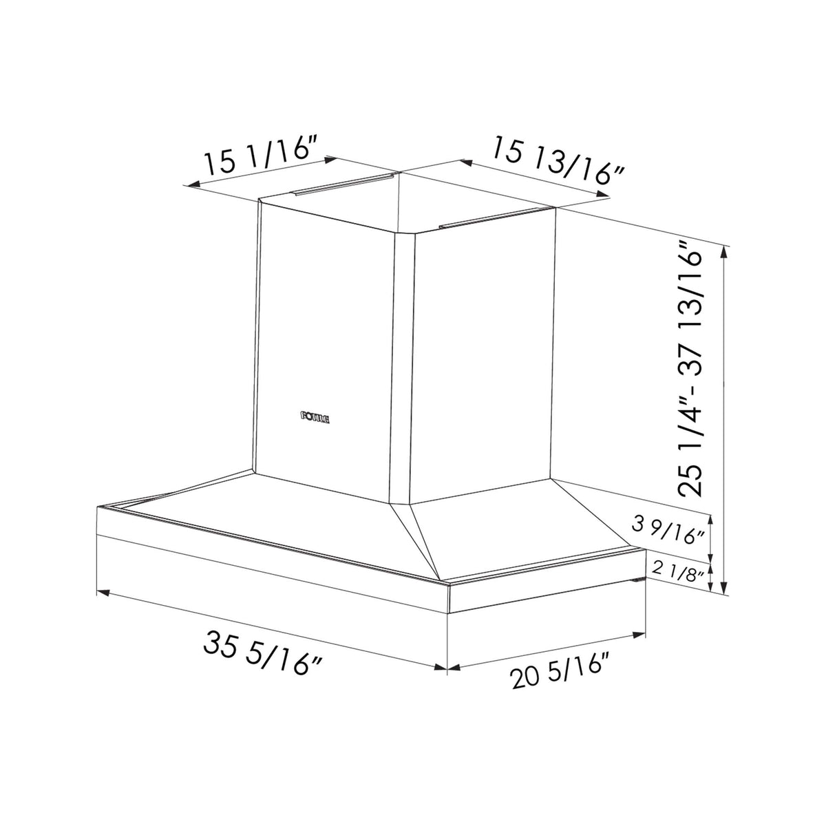 FOTILE - 36" Wall Mount Perimeter Vent Series | EMS9026