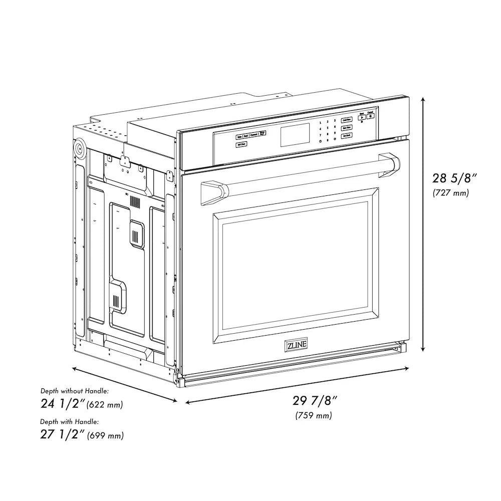 ZLINE 48" Bundle Range Top RT48 & Wall Oven AWS-30, 2KP-RTAWS48