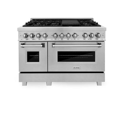 ZLINE 48" Bundle Range RAS-SN-48 & Range Hood 8654SN-48, 2KP-RASSNRH48