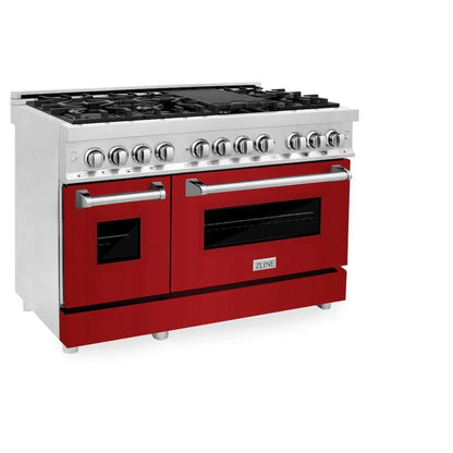 ZLINE 48" Bundle Range RA-RG-48 & Wall Range Hood KB-48, 2KP-RARGRH48