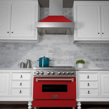 ZLINE 36" Bundle Range RAS-RM-36 & Range Hood 8654RM-36, 2KP-RASRMRH36