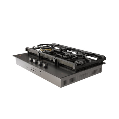 30" Anti-Glare Glass Tri-Ring Gas Cooktop Series | GLG30401-Y