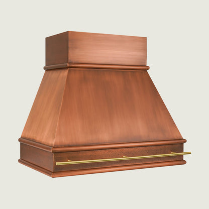 NAUXUS - Custom Copper Pyramid Range Hood - CHPR01