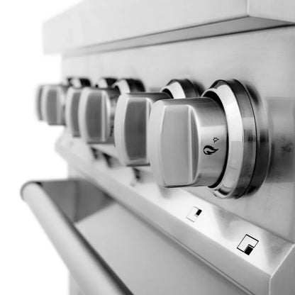 ZLINE 30" Bundled Stainless Dual Range, Range Hood, Microwave, 3KP-RARH30-MW