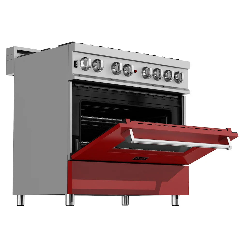 ZLINE 36" Bundle Range RAS-RM-36 & Range Hood 8654RM-36, 2KP-RASRMRH36