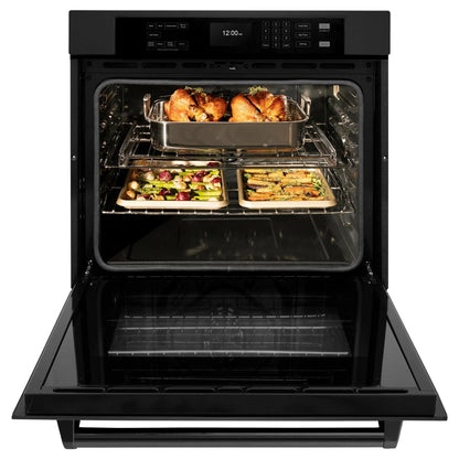 ZLINE 30 "Professional True Convection Single Wall Oven, Air Fry, Self Clean, Black Stainless Steel, WASB-30