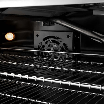 ZLINE 30" Select Gas Range Convection Gas Oven Stainless Steel Black Matte Door HGR-BLM-30