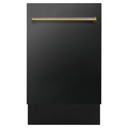 ZLINE Autograph 18" Dishwasher Black Stainless, DWVZ-BS-18-G