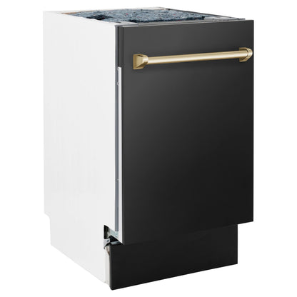 ZLINE Autograph 18" Dishwasher Black Stainless, DWVZ-BS-18-G