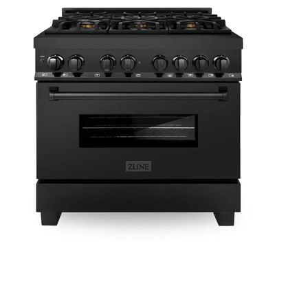 ZLINE 36 " Kitchen Package Range , Range Hood , Microwave  , Dishwasher ,  4KP-RABRH36-MWDW