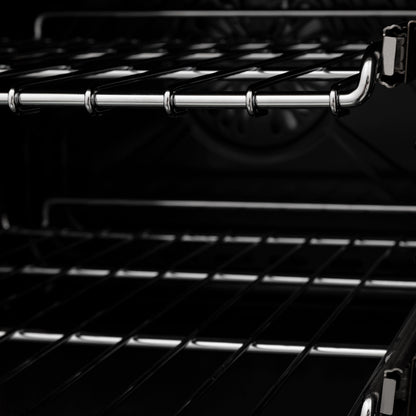 ZLINE 24" Autograph Dual Fuel Range, Stainless, Black accents, RAZ-24-MB