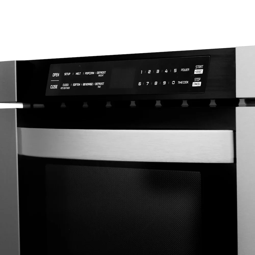 ZLINE 48" Bundled Stainless Dual Range, Range Hood, Microwave, 3KP-RARH48-MW