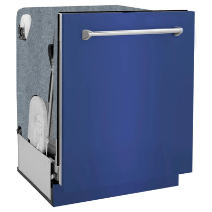ZLINE 24" Monument, 3rd Rack Dishwasher, Blue Door, DWMT-BM-24
