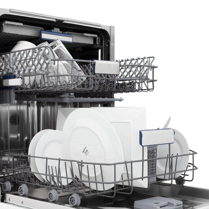 ZLINE 24" Tallac Series 3rd Rack Dishwasher Black Stainless Steel Tub DWV-BS-24