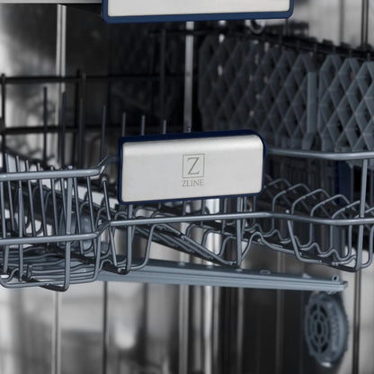 ZLINE 24" Tallac Series 3rd Rack Dishwasher Black Stainless Steel Tub DWV-BS-24