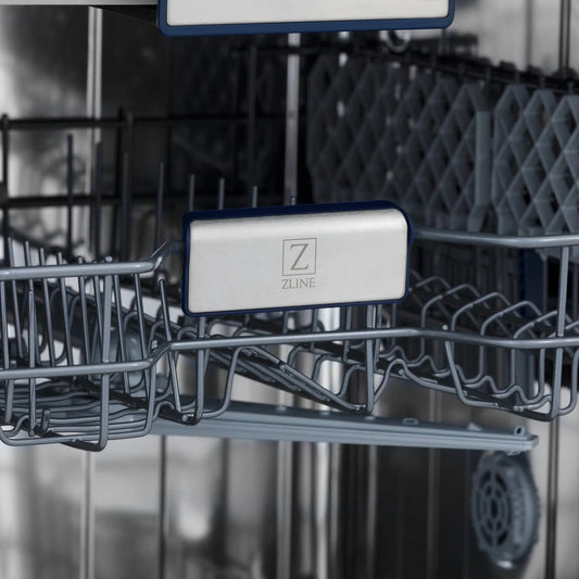 ZLINE 24" Tallac Series 3rd Rack Dishwasher Black Stainless Steel Tub DWV-BS-24