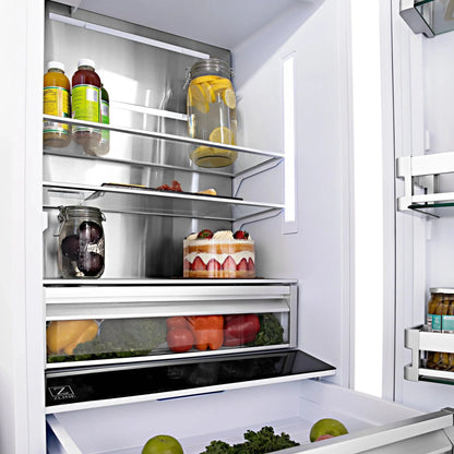 ZLINE 30" 16.1 cu. ft. Panel Ready Built-In 2-Door Bottom Freezer Refrigerator with Internal Water and Ice Dispenser RBIV-30
