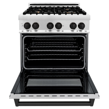 ZLINE 30" Autograph Dual Fuel Range, Stainless Steel, RAZ-30-MB