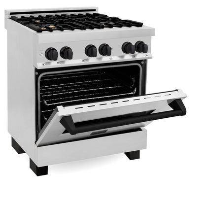 ZLINE 30" Autograph Dual Fuel Range, Stainless Steel, RAZ-30-MB