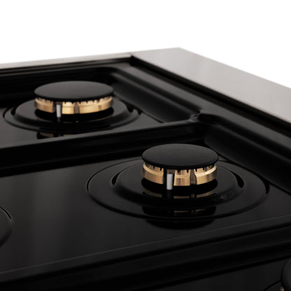 ZLINE 30" Autograph Edition, Dual Fuel Range, Gold Accents, RAZ-30-G