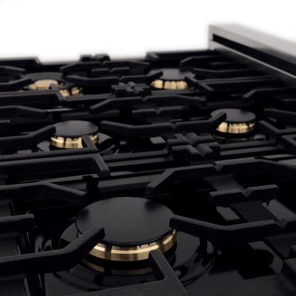 ZLINE 36" Autograph Dual Fuel Range, Stainless Steel, RAZ-36-MB