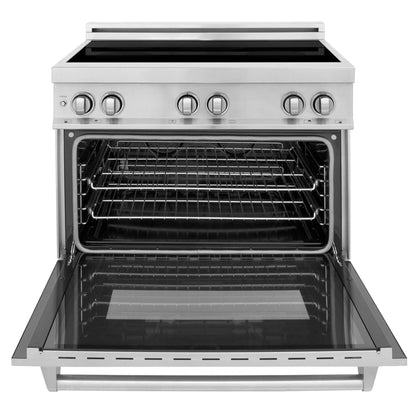 ZLINE 36" Induction Range with a 4 Element Stove and Electric Oven in Stainless Steel RAIND-36
