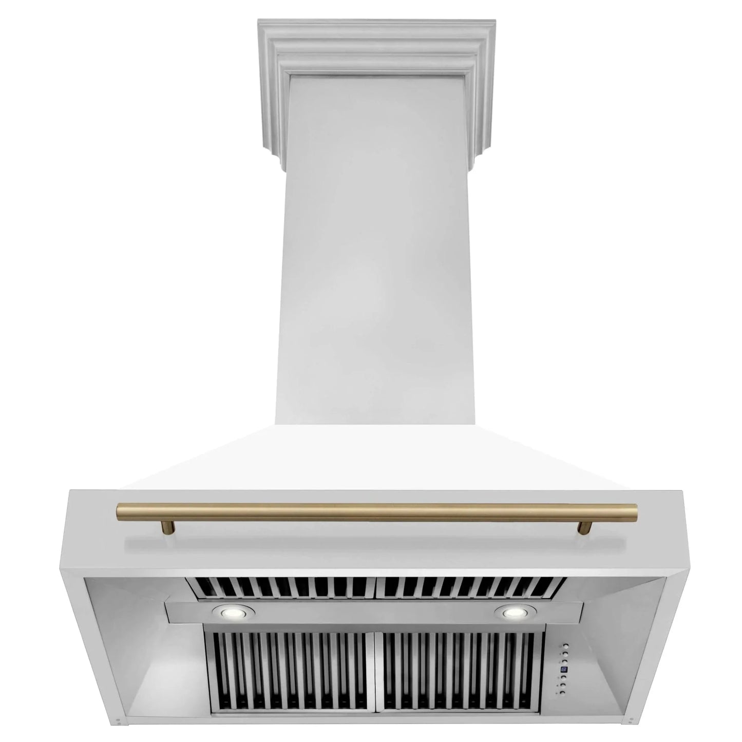 ZLINE 36"Stainless Steel Range Hood, White Matte Shell, 8654STZ-36-CB