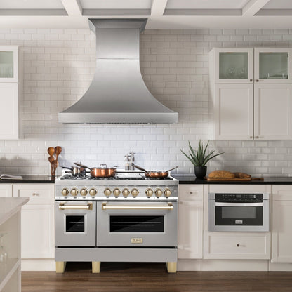 ZLINE 48" Autograph Edition, Dual Fuel Stainless Steel Range, RAZ-48-G