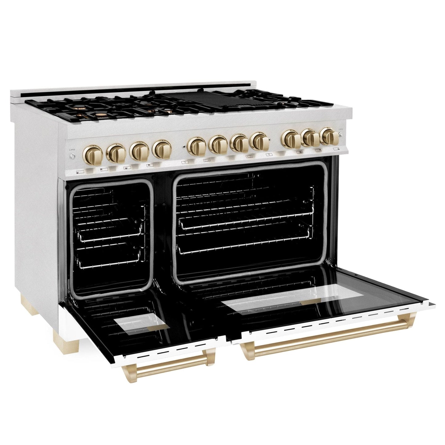 ZLINE 48" Autograph, Range Dual Fuel, DuraSnow, White Door, RASZ-WM-48-G