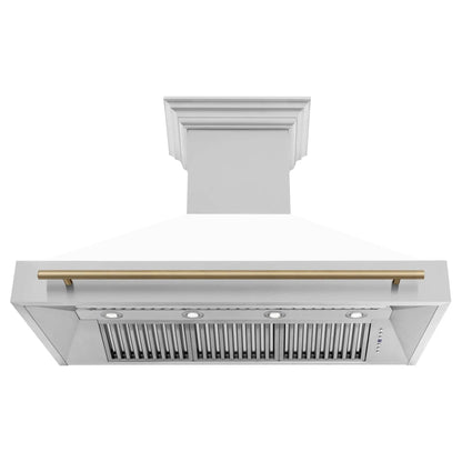 ZLINE 48" Autograph Stainless Wall Range Hood, 8654STZ-WM48-CB