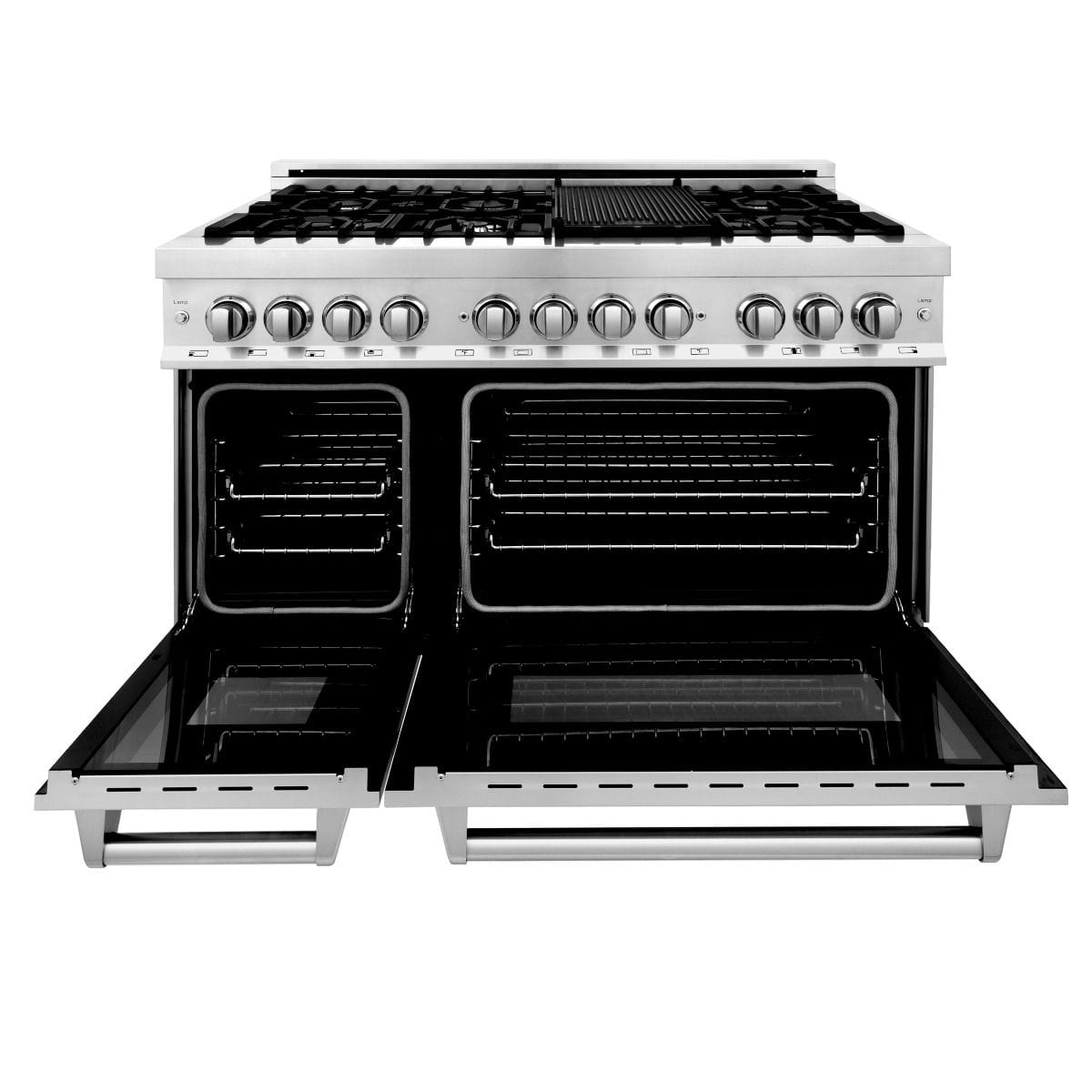 ZLINE 48" Stainless Steel 6.0 cu.ft. 7 Gas Burner/Electric Oven Range with Griddle RA48