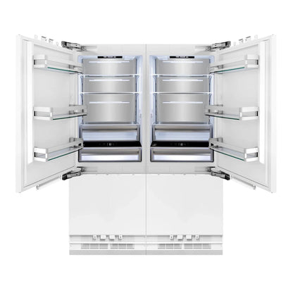 ZLINE 60" 32.2 cu. Ft. Panel Ready Built-In 4-Door French Door Refrigerator with Internal Water and Ice Dispenser RBIV-60