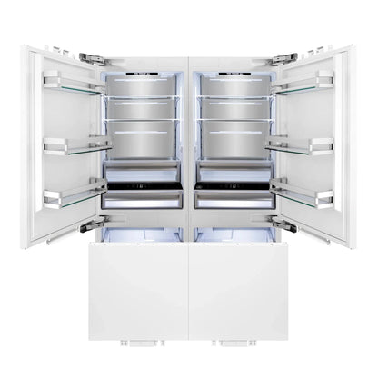 ZLINE 60" 32.2 cu. Ft. Panel Ready Built-In 4-Door French Door Refrigerator with Internal Water and Ice Dispenser RBIV-60