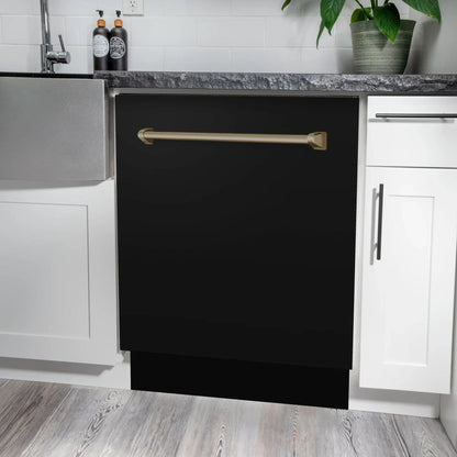 ZLINE Autograph 24" Dishwasher Black Stainless, DWVZ-BS-24-CB