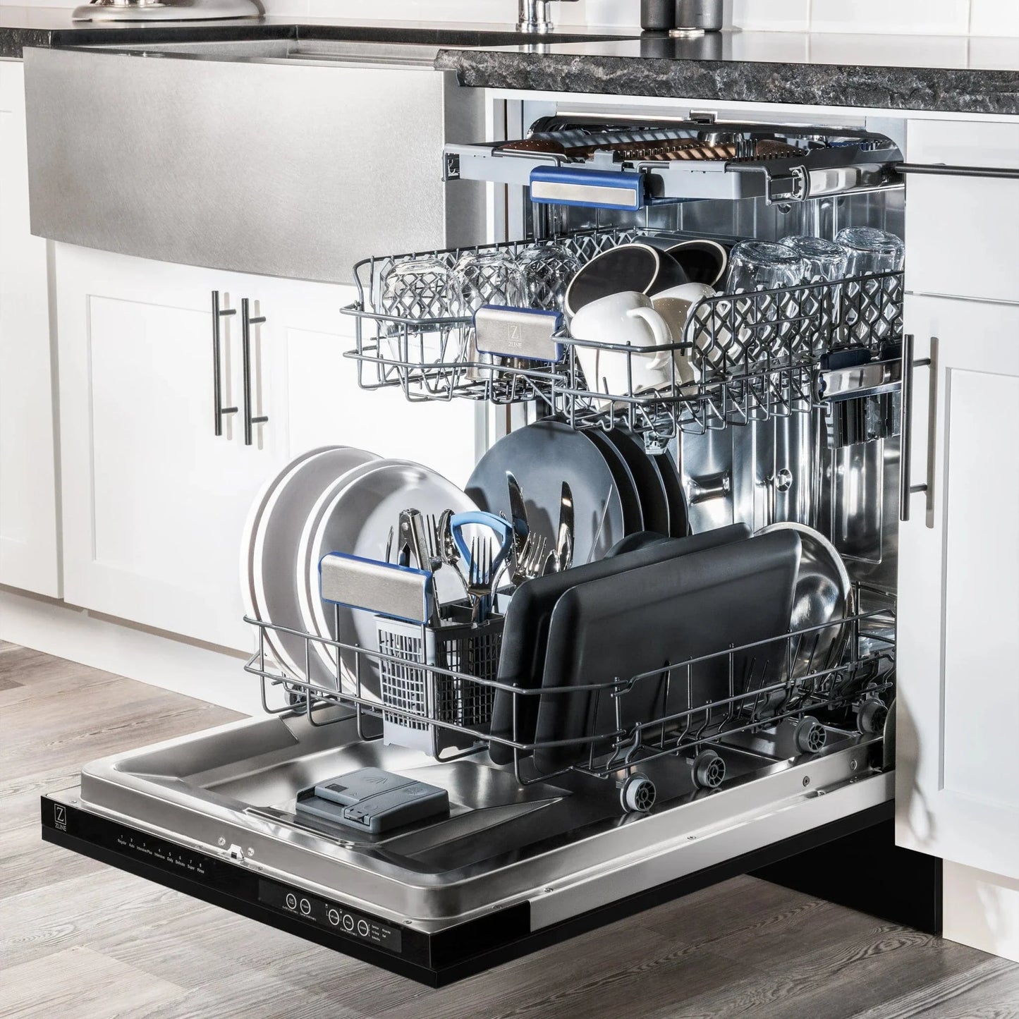 ZLINE Autograph 24" Dishwasher Black Stainless, DWVZ-BS-24-CB