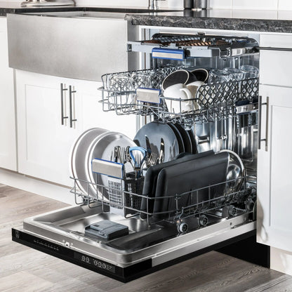 ZLINE Autograph 24" Dishwasher Black Stainless, DWVZ-BS-24-CB