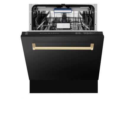 ZLINE Autograph 24" Dishwasher Black Stainless, DWVZ-BS-24-CB