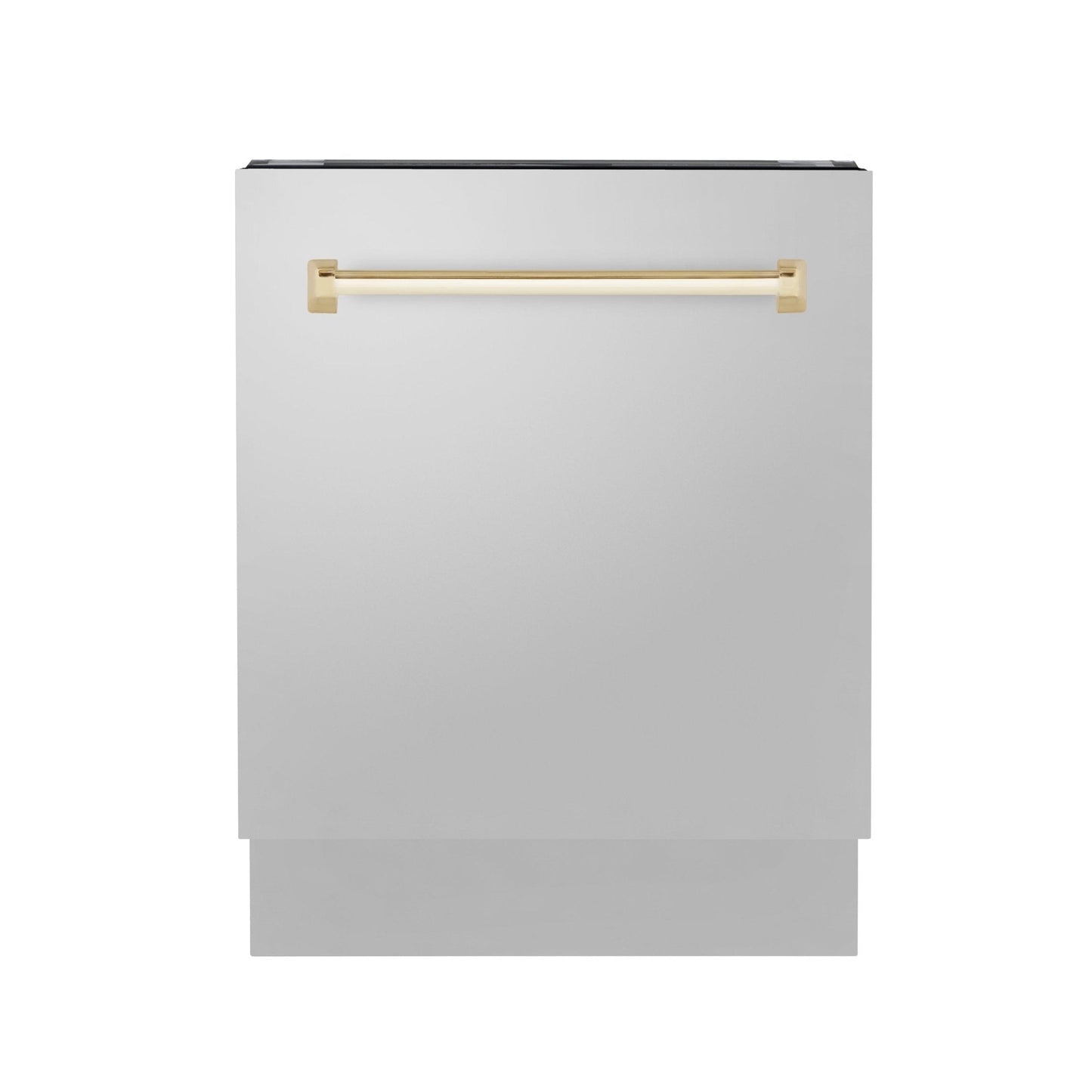 ZLINE Autograph 24" Dishwasher Stainless Door, Gold Handle DWVZ-304-24-G
