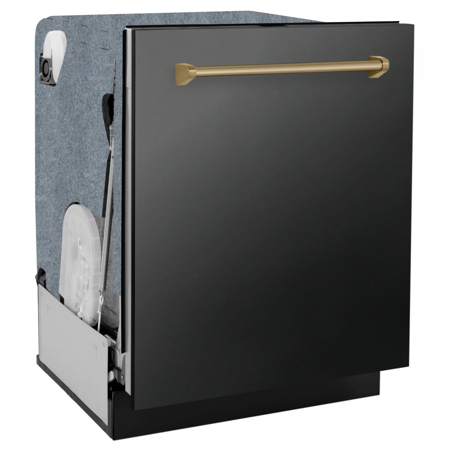 ZLINE Autograph Edition 24" Dishwasher Black Stainless, DWMTZ-BS-24-CB